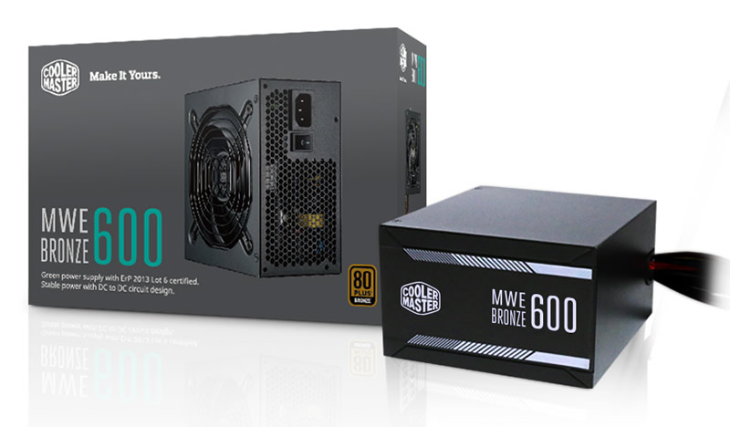 PSU Cooler Master MWE Bronze 600 - 80 PLUS Bronze Certified Power Supply (MWE BRONZE 600)